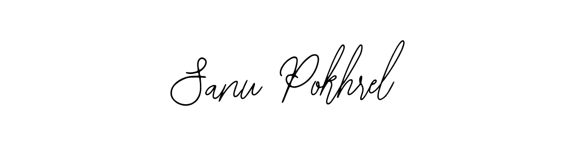 You should practise on your own different ways (Bearetta-2O07w) to write your name (Sanu Pokhrel) in signature. don't let someone else do it for you. Sanu Pokhrel signature style 12 images and pictures png