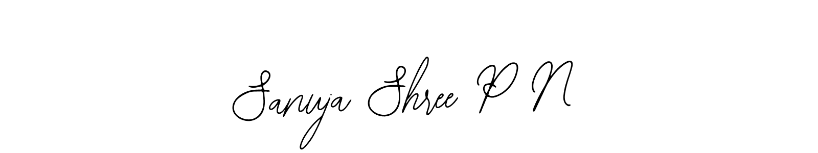 Design your own signature with our free online signature maker. With this signature software, you can create a handwritten (Bearetta-2O07w) signature for name Sanuja Shree P N. Sanuja Shree P N signature style 12 images and pictures png