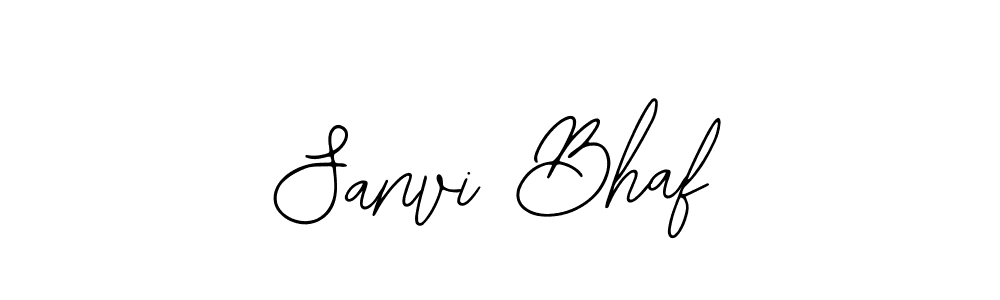 The best way (Bearetta-2O07w) to make a short signature is to pick only two or three words in your name. The name Sanvi Bhaf include a total of six letters. For converting this name. Sanvi Bhaf signature style 12 images and pictures png
