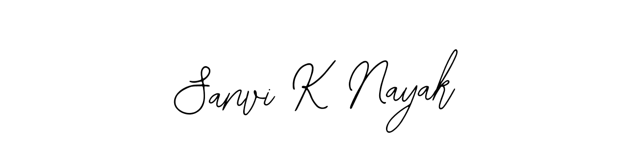 Use a signature maker to create a handwritten signature online. With this signature software, you can design (Bearetta-2O07w) your own signature for name Sanvi K Nayak. Sanvi K Nayak signature style 12 images and pictures png