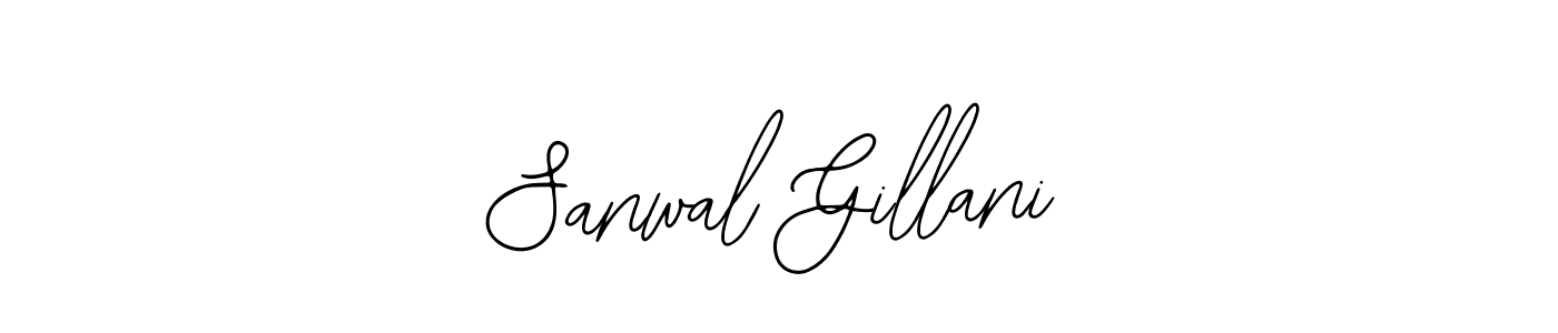 Also You can easily find your signature by using the search form. We will create Sanwal Gillani name handwritten signature images for you free of cost using Bearetta-2O07w sign style. Sanwal Gillani signature style 12 images and pictures png