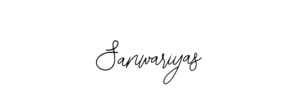 How to make Sanwariyas name signature. Use Bearetta-2O07w style for creating short signs online. This is the latest handwritten sign. Sanwariyas signature style 12 images and pictures png