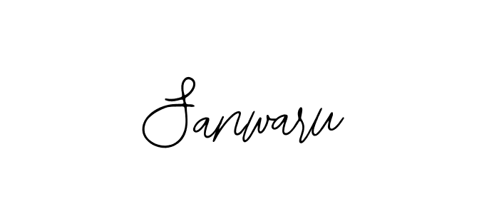 if you are searching for the best signature style for your name Sanwaru. so please give up your signature search. here we have designed multiple signature styles  using Bearetta-2O07w. Sanwaru signature style 12 images and pictures png