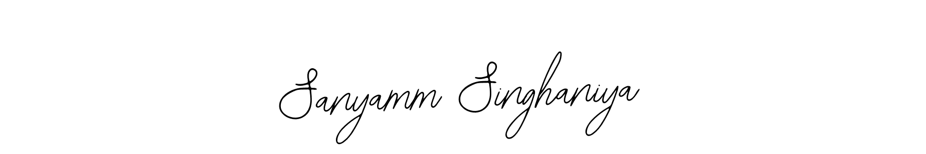 Use a signature maker to create a handwritten signature online. With this signature software, you can design (Bearetta-2O07w) your own signature for name Sanyamm Singhaniya. Sanyamm Singhaniya signature style 12 images and pictures png
