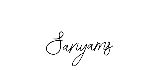 Create a beautiful signature design for name Sanyams. With this signature (Bearetta-2O07w) fonts, you can make a handwritten signature for free. Sanyams signature style 12 images and pictures png