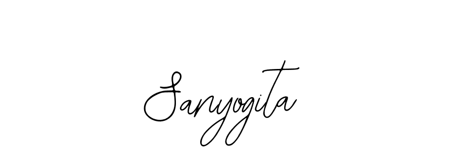 You should practise on your own different ways (Bearetta-2O07w) to write your name (Sanyogita) in signature. don't let someone else do it for you. Sanyogita signature style 12 images and pictures png