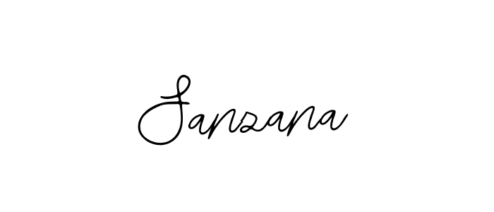 Use a signature maker to create a handwritten signature online. With this signature software, you can design (Bearetta-2O07w) your own signature for name Sanzana. Sanzana signature style 12 images and pictures png