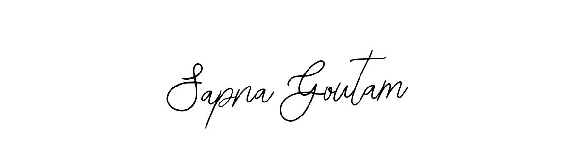 Design your own signature with our free online signature maker. With this signature software, you can create a handwritten (Bearetta-2O07w) signature for name Sapna Goutam. Sapna Goutam signature style 12 images and pictures png