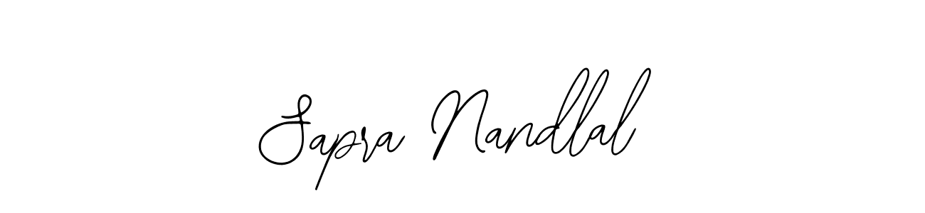 The best way (Bearetta-2O07w) to make a short signature is to pick only two or three words in your name. The name Sapra Nandlal include a total of six letters. For converting this name. Sapra Nandlal signature style 12 images and pictures png