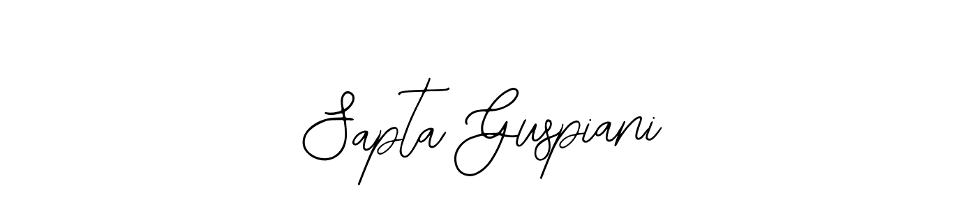 It looks lik you need a new signature style for name Sapta Guspiani. Design unique handwritten (Bearetta-2O07w) signature with our free signature maker in just a few clicks. Sapta Guspiani signature style 12 images and pictures png