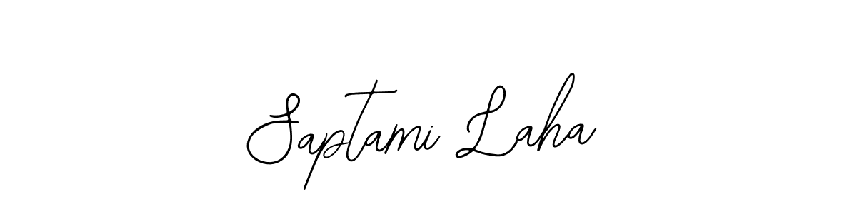 Bearetta-2O07w is a professional signature style that is perfect for those who want to add a touch of class to their signature. It is also a great choice for those who want to make their signature more unique. Get Saptami Laha name to fancy signature for free. Saptami Laha signature style 12 images and pictures png