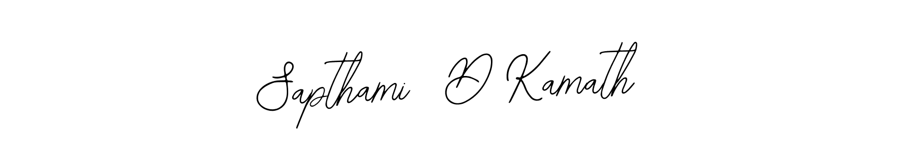Make a beautiful signature design for name Sapthami  D Kamath. With this signature (Bearetta-2O07w) style, you can create a handwritten signature for free. Sapthami  D Kamath signature style 12 images and pictures png