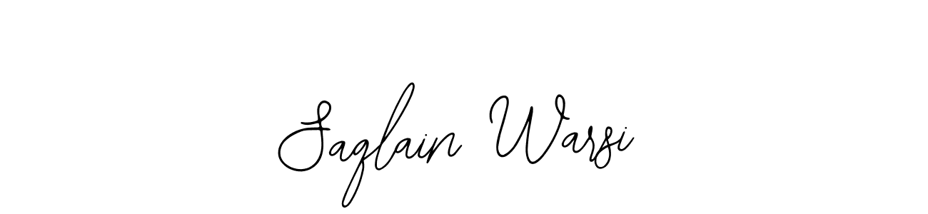 Use a signature maker to create a handwritten signature online. With this signature software, you can design (Bearetta-2O07w) your own signature for name Saqlain Warsi. Saqlain Warsi signature style 12 images and pictures png
