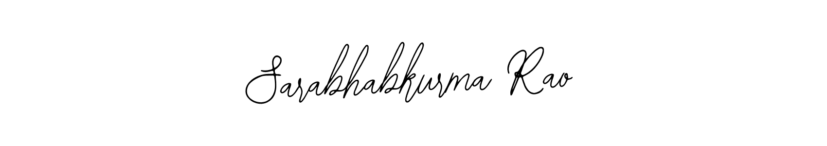 Design your own signature with our free online signature maker. With this signature software, you can create a handwritten (Bearetta-2O07w) signature for name Sarabhabkurma Rao. Sarabhabkurma Rao signature style 12 images and pictures png