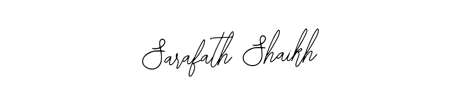 The best way (Bearetta-2O07w) to make a short signature is to pick only two or three words in your name. The name Sarafath Shaikh include a total of six letters. For converting this name. Sarafath Shaikh signature style 12 images and pictures png