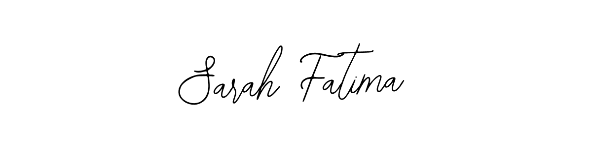 How to make Sarah Fatima name signature. Use Bearetta-2O07w style for creating short signs online. This is the latest handwritten sign. Sarah Fatima signature style 12 images and pictures png