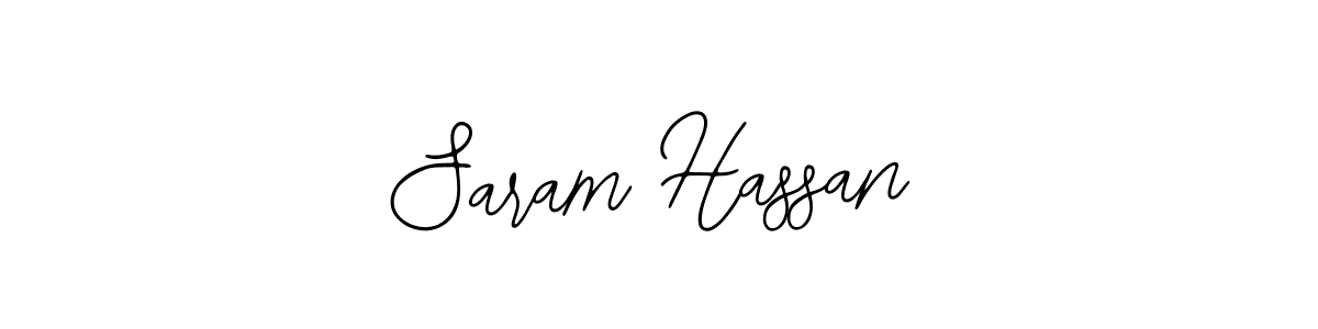 Also You can easily find your signature by using the search form. We will create Saram Hassan name handwritten signature images for you free of cost using Bearetta-2O07w sign style. Saram Hassan signature style 12 images and pictures png