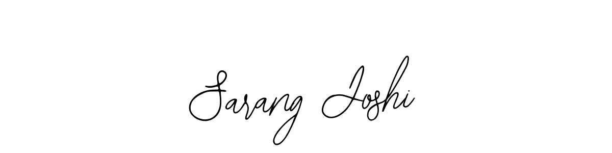 The best way (Bearetta-2O07w) to make a short signature is to pick only two or three words in your name. The name Sarang Joshi include a total of six letters. For converting this name. Sarang Joshi signature style 12 images and pictures png