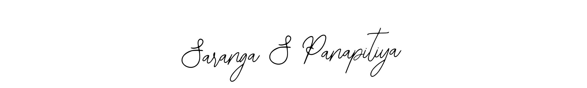 Make a beautiful signature design for name Saranga S Panapitiya. With this signature (Bearetta-2O07w) style, you can create a handwritten signature for free. Saranga S Panapitiya signature style 12 images and pictures png