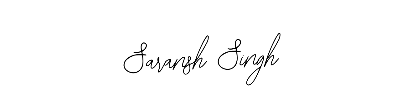How to make Saransh Singh name signature. Use Bearetta-2O07w style for creating short signs online. This is the latest handwritten sign. Saransh Singh signature style 12 images and pictures png