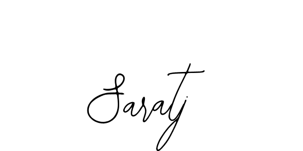 How to make Saratj name signature. Use Bearetta-2O07w style for creating short signs online. This is the latest handwritten sign. Saratj signature style 12 images and pictures png