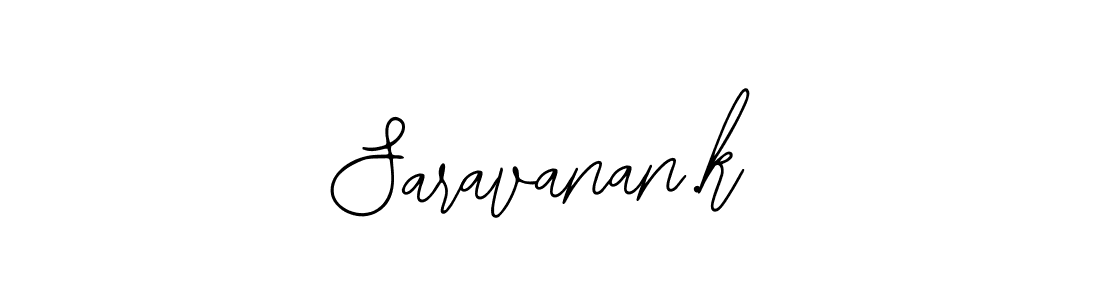 Also we have Saravanan.k name is the best signature style. Create professional handwritten signature collection using Bearetta-2O07w autograph style. Saravanan.k signature style 12 images and pictures png