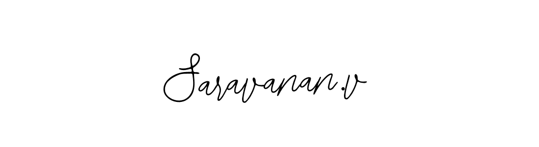 Also we have Saravanan.v name is the best signature style. Create professional handwritten signature collection using Bearetta-2O07w autograph style. Saravanan.v signature style 12 images and pictures png