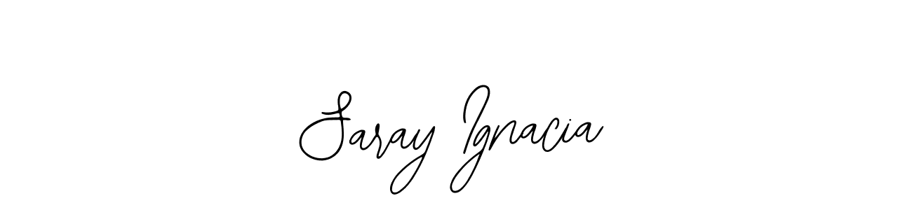 How to make Saray Ignacia name signature. Use Bearetta-2O07w style for creating short signs online. This is the latest handwritten sign. Saray Ignacia signature style 12 images and pictures png