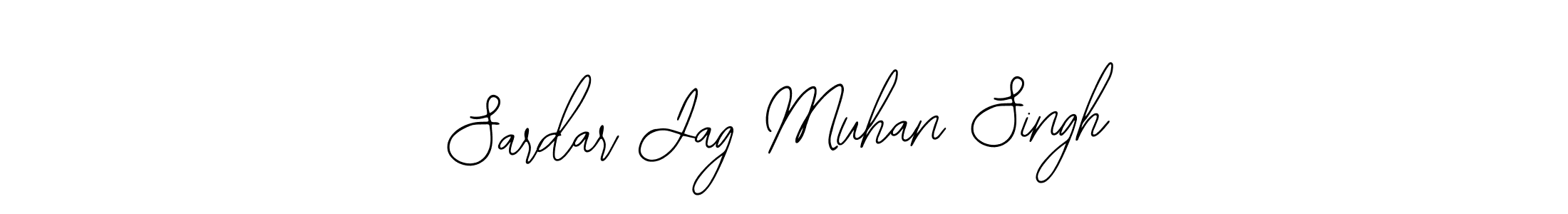 The best way (Bearetta-2O07w) to make a short signature is to pick only two or three words in your name. The name Sardar Jag Muhan Singh include a total of six letters. For converting this name. Sardar Jag Muhan Singh signature style 12 images and pictures png