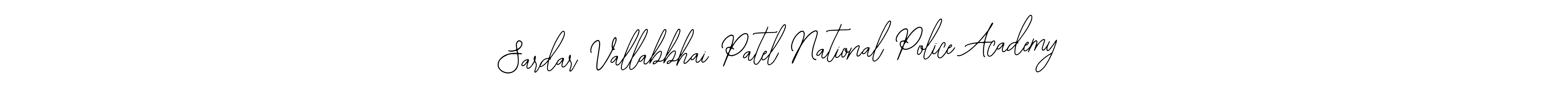 How to make Sardar Vallabbhai Patel National Police Academy name signature. Use Bearetta-2O07w style for creating short signs online. This is the latest handwritten sign. Sardar Vallabbhai Patel National Police Academy signature style 12 images and pictures png