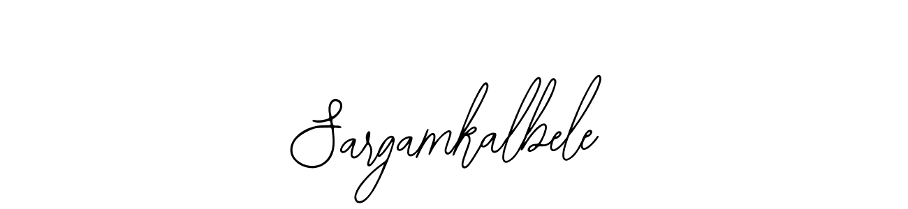 How to make Sargamkalbele name signature. Use Bearetta-2O07w style for creating short signs online. This is the latest handwritten sign. Sargamkalbele signature style 12 images and pictures png