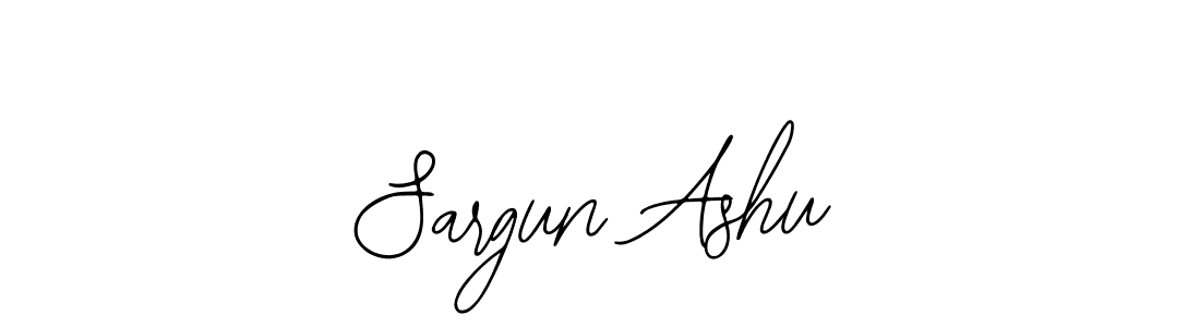 Design your own signature with our free online signature maker. With this signature software, you can create a handwritten (Bearetta-2O07w) signature for name Sargun Ashu. Sargun Ashu signature style 12 images and pictures png