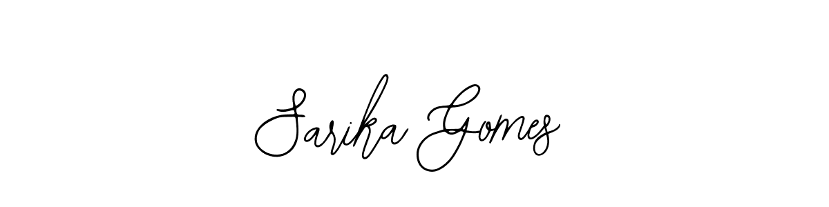 Bearetta-2O07w is a professional signature style that is perfect for those who want to add a touch of class to their signature. It is also a great choice for those who want to make their signature more unique. Get Sarika Gomes name to fancy signature for free. Sarika Gomes signature style 12 images and pictures png