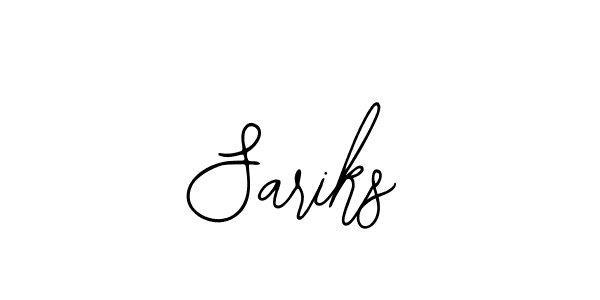 Create a beautiful signature design for name Sariks. With this signature (Bearetta-2O07w) fonts, you can make a handwritten signature for free. Sariks signature style 12 images and pictures png