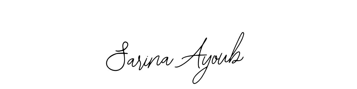 if you are searching for the best signature style for your name Sarina Ayoub. so please give up your signature search. here we have designed multiple signature styles  using Bearetta-2O07w. Sarina Ayoub signature style 12 images and pictures png