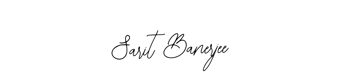 You should practise on your own different ways (Bearetta-2O07w) to write your name (Sarit Banerjee) in signature. don't let someone else do it for you. Sarit Banerjee signature style 12 images and pictures png