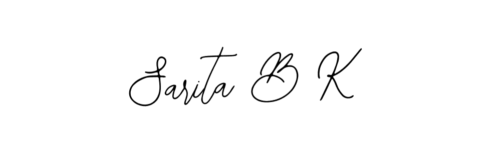 How to make Sarita B K signature? Bearetta-2O07w is a professional autograph style. Create handwritten signature for Sarita B K name. Sarita B K signature style 12 images and pictures png