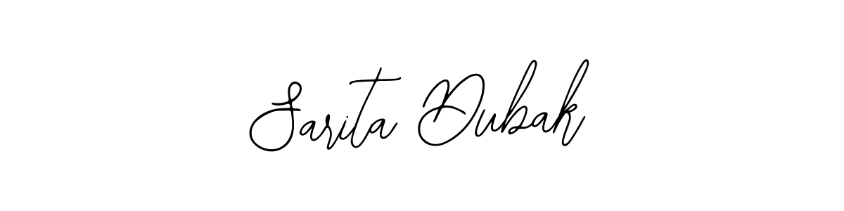 The best way (Bearetta-2O07w) to make a short signature is to pick only two or three words in your name. The name Sarita Dubak include a total of six letters. For converting this name. Sarita Dubak signature style 12 images and pictures png