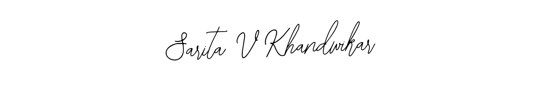 Make a short Sarita V Khandwikar signature style. Manage your documents anywhere anytime using Bearetta-2O07w. Create and add eSignatures, submit forms, share and send files easily. Sarita V Khandwikar signature style 12 images and pictures png