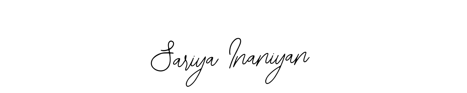 The best way (Bearetta-2O07w) to make a short signature is to pick only two or three words in your name. The name Sariya Inaniyan include a total of six letters. For converting this name. Sariya Inaniyan signature style 12 images and pictures png