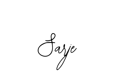 How to make Sarje name signature. Use Bearetta-2O07w style for creating short signs online. This is the latest handwritten sign. Sarje signature style 12 images and pictures png