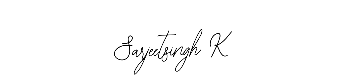 Design your own signature with our free online signature maker. With this signature software, you can create a handwritten (Bearetta-2O07w) signature for name Sarjeetsingh K. Sarjeetsingh K signature style 12 images and pictures png