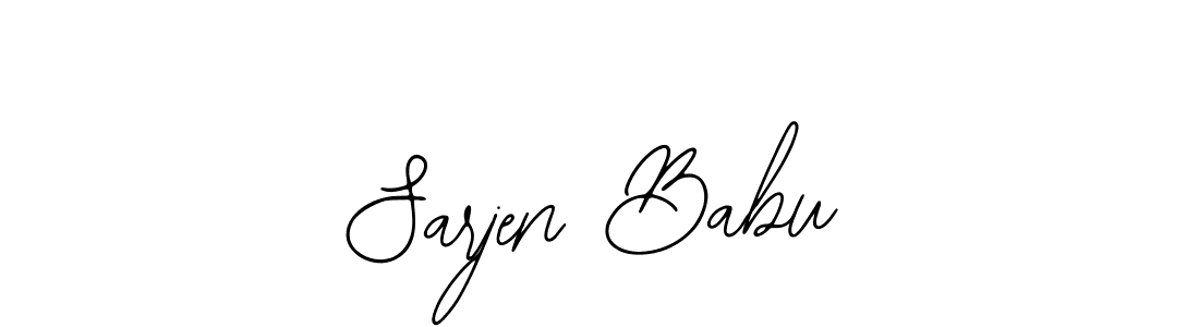 Also You can easily find your signature by using the search form. We will create Sarjen Babu name handwritten signature images for you free of cost using Bearetta-2O07w sign style. Sarjen Babu signature style 12 images and pictures png