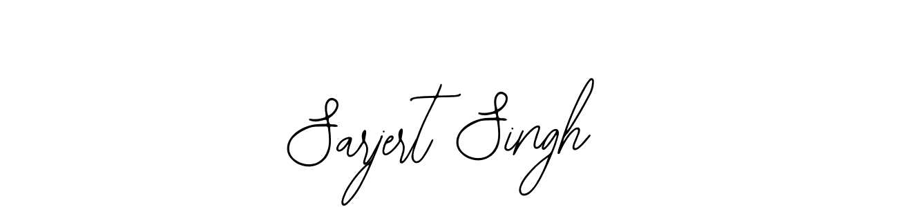 How to make Sarjert Singh name signature. Use Bearetta-2O07w style for creating short signs online. This is the latest handwritten sign. Sarjert Singh signature style 12 images and pictures png