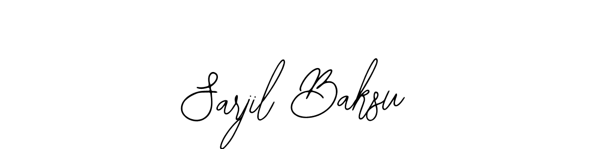 How to make Sarjil Baksu name signature. Use Bearetta-2O07w style for creating short signs online. This is the latest handwritten sign. Sarjil Baksu signature style 12 images and pictures png