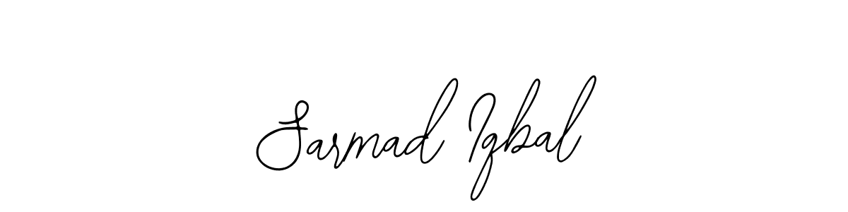 You should practise on your own different ways (Bearetta-2O07w) to write your name (Sarmad Iqbal) in signature. don't let someone else do it for you. Sarmad Iqbal signature style 12 images and pictures png