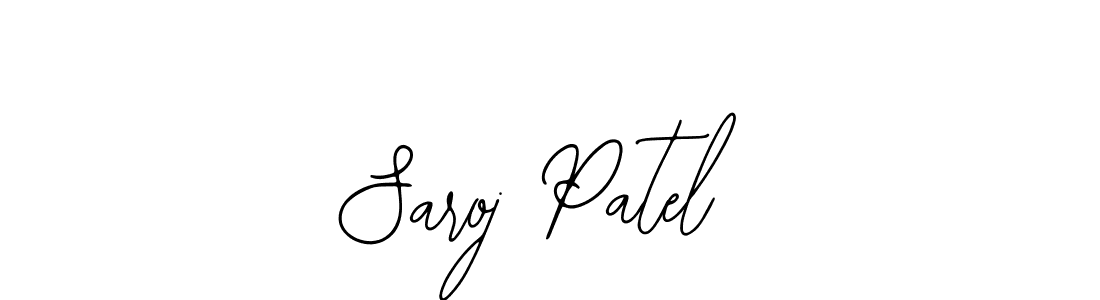 How to make Saroj Patel name signature. Use Bearetta-2O07w style for creating short signs online. This is the latest handwritten sign. Saroj Patel signature style 12 images and pictures png