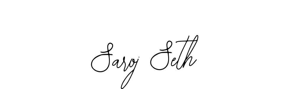 The best way (Bearetta-2O07w) to make a short signature is to pick only two or three words in your name. The name Saroj Seth include a total of six letters. For converting this name. Saroj Seth signature style 12 images and pictures png