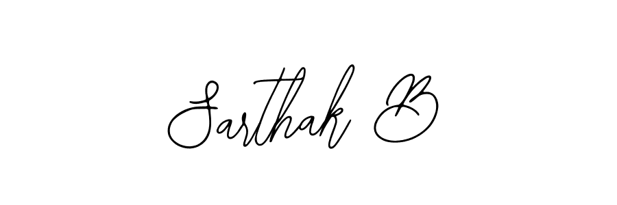 The best way (Bearetta-2O07w) to make a short signature is to pick only two or three words in your name. The name Sarthak B include a total of six letters. For converting this name. Sarthak B signature style 12 images and pictures png