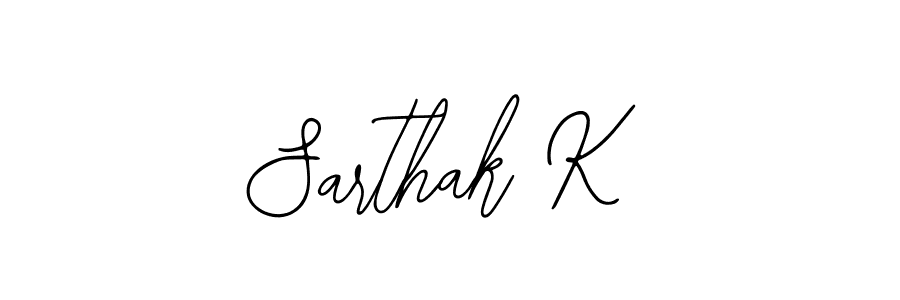 This is the best signature style for the Sarthak K name. Also you like these signature font (Bearetta-2O07w). Mix name signature. Sarthak K signature style 12 images and pictures png